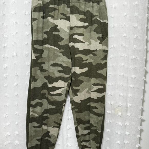 Pink Victoria's Secret Camo Green Sweatpants Womens XL - Picture 1 of 6
